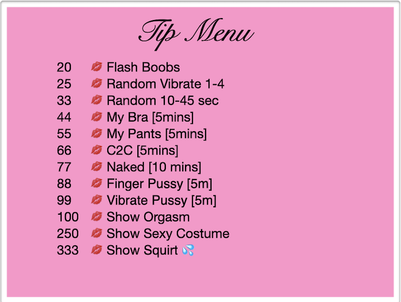 Donna-Cherry Tip Menu image: 1