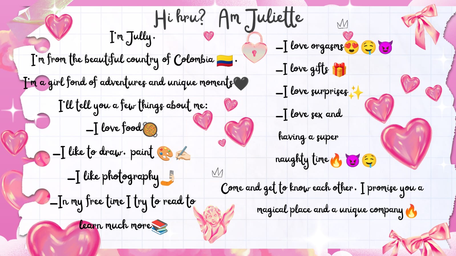 Juliette Can I tell you something?😙 image: 1