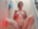 Viola plays with pussy in the shower, fucks pussy