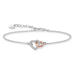 THOMAS SABO BRACELET TOGETHER HEART DIAMOND