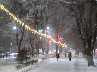 Зимняя красота в дорогом городе
