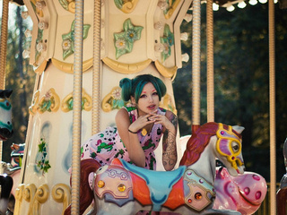 Fairytale princess on carousel