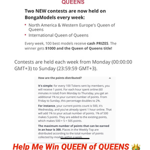 Help Me WIN QUEEN of QUEENS Wkly Contest ????