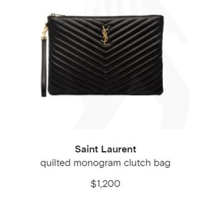 Saint Laurent quilted monogram clutch bag