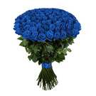 100 синих  роз