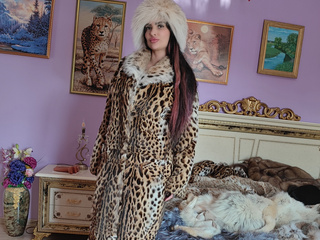 My new asian leopard cat fur coat with lynx fur