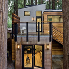 Two storey wooden house