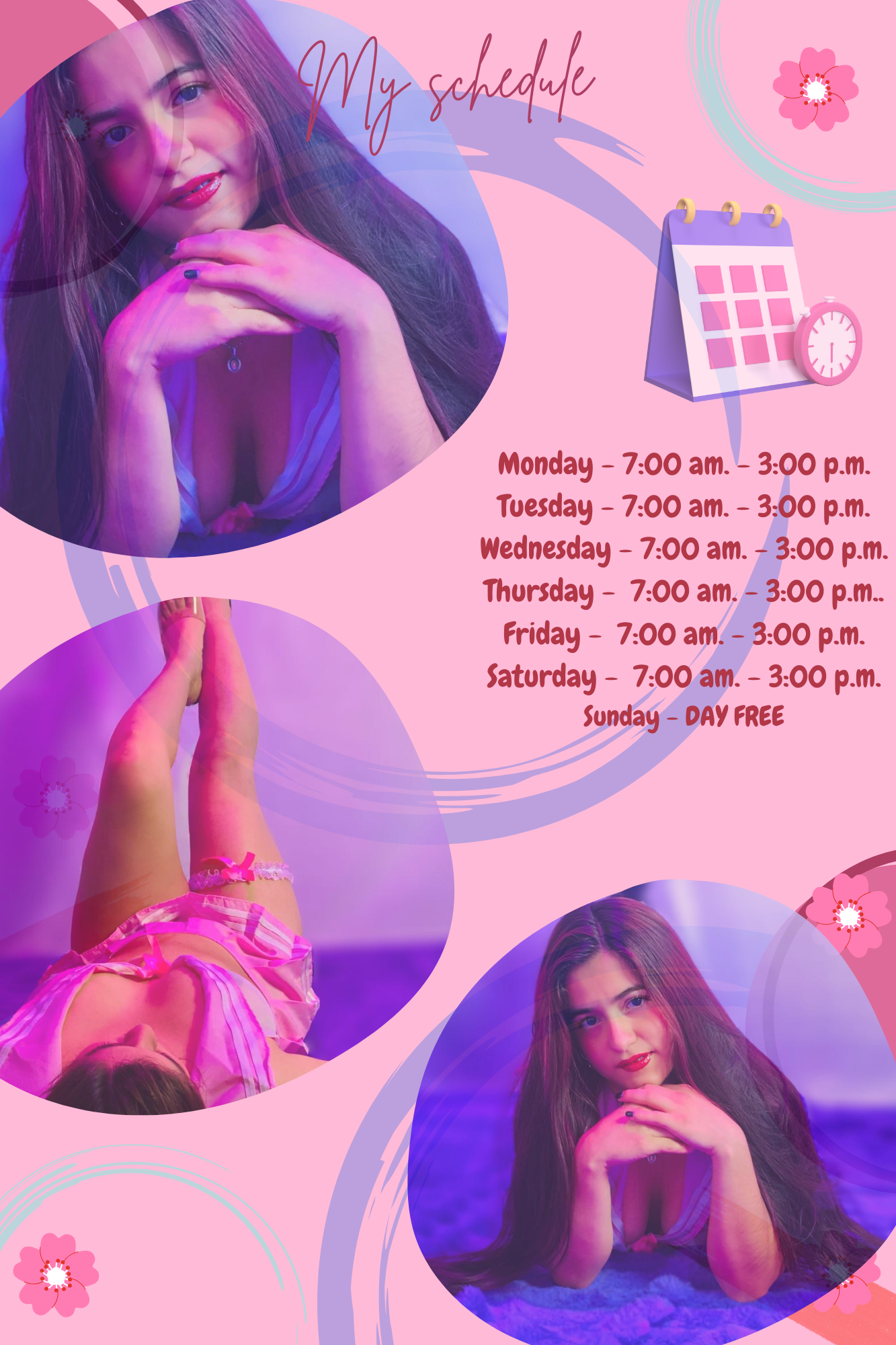 mariaclay my  schedule image: 1