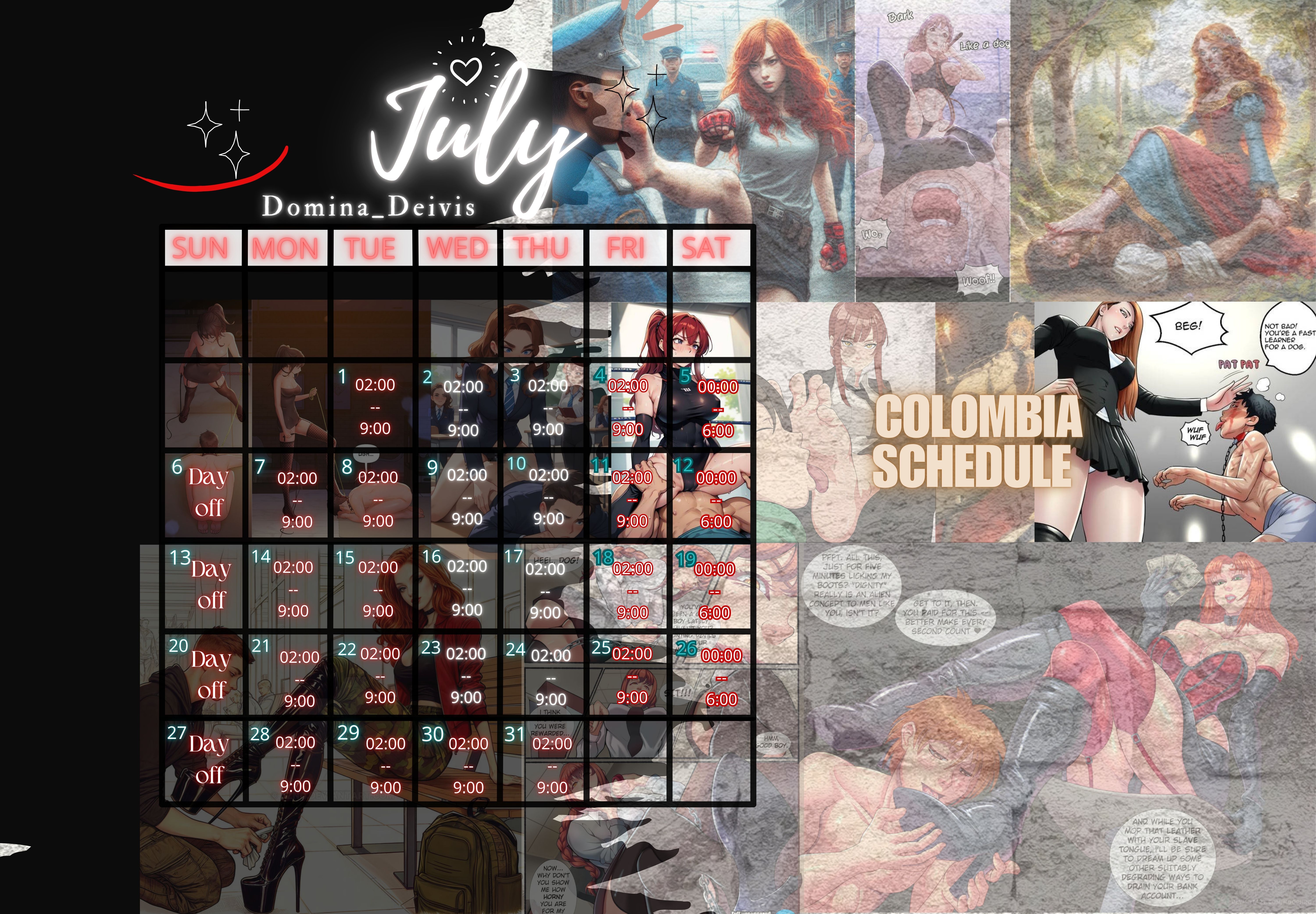 DominaDeivis SCHEDULE image: 1